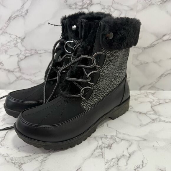 JBU Women’s Winter Boots sz 7 Herringbone Print NEW #M159 - Picture 6 of 8